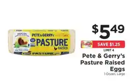 ShopRite Pete & Gerry's Pasture Raised Eggs offer