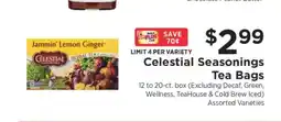 ShopRite Celestial Seasonings Tea Bags offer
