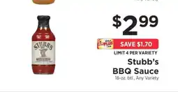 ShopRite Stubb's BBQ Sauce offer