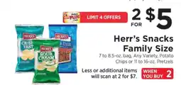 ShopRite Herr's Snacks Family Size offer