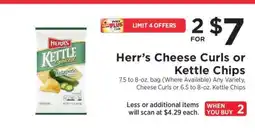 ShopRite Herr’s Cheese Curls or Kettle Chips offer