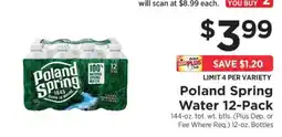 ShopRite Poland Spring Water 12-Pack offer