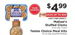 ShopRite Matlaw's Stuffed Clams offer