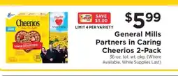 ShopRite General Mills Partners in Caring Cheerios 2-Pack offer