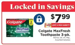 ShopRite Colgate MaxFresh Toothpaste 3-pk offer