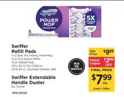 ShopRite Swiffer Refill pads offer