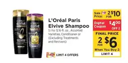 ShopRite L' OrΓ©al Paris Elvive Shampoo offer