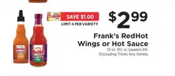 ShopRite Frank's RedHot Wings or Hot Sauce offer