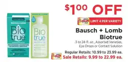 ShopRite Bausch + Lomb Biotrue offer