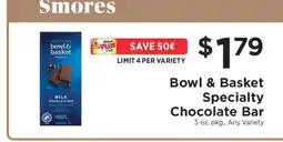 ShopRite Bowl & Basket Specialty Chocolate Bar offer