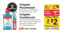 ShopRite Colgate Mouthwash or Toothbrush offer