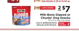 ShopRite Milk-Bone Dipped or Chunksβ Dog Snacks offer