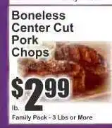 Key Food Boneless Center Cut Pork Chops offer