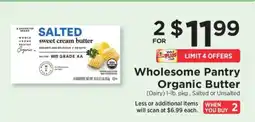 ShopRite Wholesome Pantry Organic Butter offer