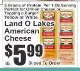 Key Food Land O Lakes American Cheese offer