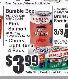 Key Food Bumble Bee offer