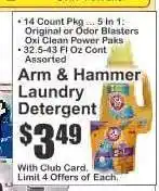 Key Food Arm & Hammer Laundry Detergent offer
