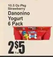 Key Food Danonino Yogurt 6 Pack offer