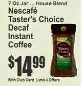 Key Food Nescafé Taster's Choice Decaf Instant Coffee offer