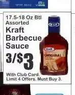 Key Food Kraft Barbecue Sauce offer