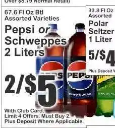 Key Food Pepsi or Schweppes offer