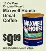 Key Food Maxwell House Decaf Coffee offer
