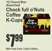 Key Food Chock full o'Nuts Coffee K-Cups offer