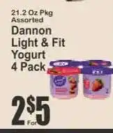 Key Food Dannon Light & Fit Yogurt 4 Pack offer