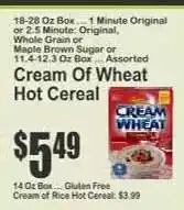 Key Food Cream of Wheat Hot Cereal offer