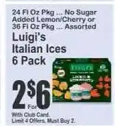 Key Food Luigi's Italian Ices offer
