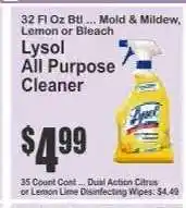 Key Food Lysol All-Purpose Cleaner offer