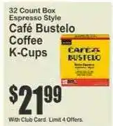 Key Food Café Bustelo Coffee K-Cups offer