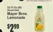 Key Food Mayer Bros. Lemonade offer