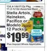 Key Food Stella Artois, Heineken, Pacifico or Modelo offer
