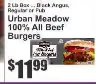 Key Food Urban Meadow 100% All Beef Burgers offer