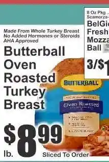 Key Food Butterball Oven Roasted Turkey Breast offer