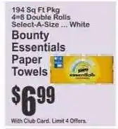 Key Food Bounty Essentials Paper Towels offer