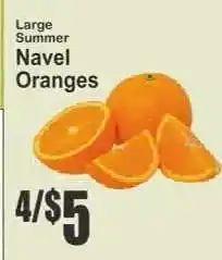 Key Food Large Summer Navel Oranges offer