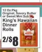 Key Food King's Hawaiian Dinner Rolls offer