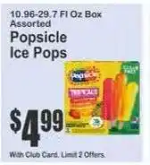 Key Food Popsicle Ice Pops offer