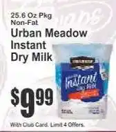Key Food Urban Meadow Instant Dry Milk offer