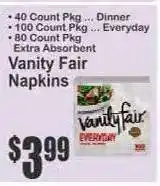 Key Food Vanity Fair Napkins offer
