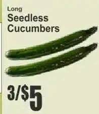 Key Food Long Seedless Cucumbers offer