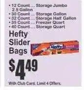 Key Food Hefty Slider Bags offer