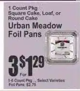 Key Food Urban Meadow Foil Pans offer