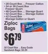 Key Food Ziploc Bags offer