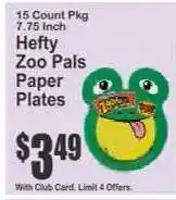Key Food Hefty Zoo Pals Paper Plates offer