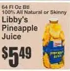 Key Food Libby's Pineapple Juice offer