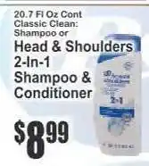 Key Food Head & Shoulders 2 in 1 Shampoo & Conditioner offer
