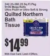 Key Food Quilted Northern Bath Tissue offer